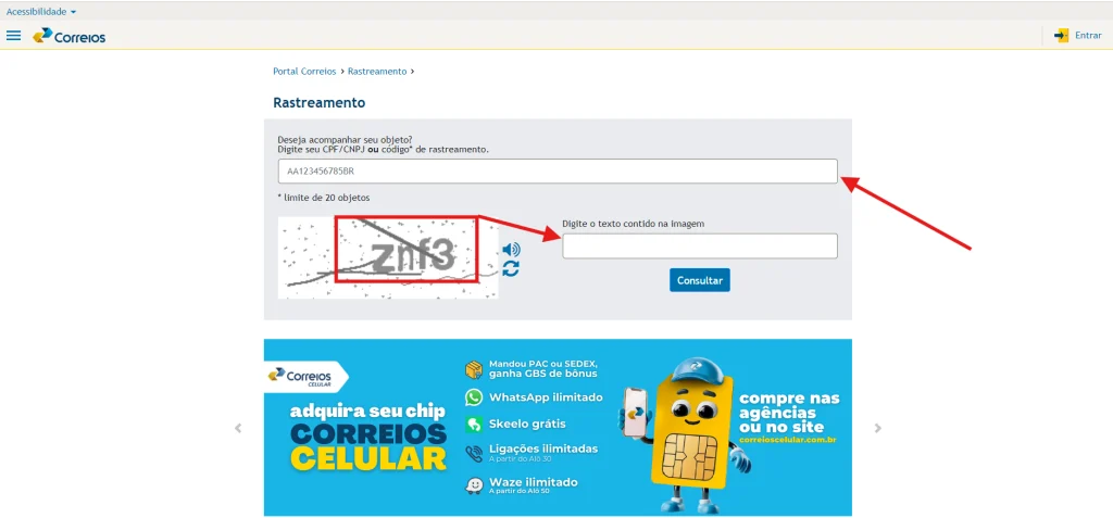 rastrear correios sedex